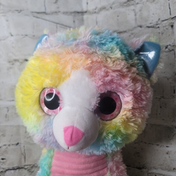 Spark Create Imagine Pastel Tie Dye Rainbow Plush Kitty Cat 18" - Picture 2 of 10